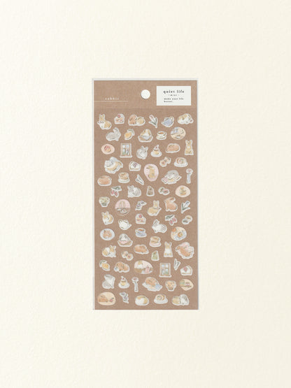 Mind Wave Quiet Life Sticker Sheet: Rabbit
