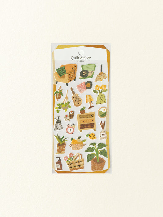 Mind Wave Quilt Atelier Sticker Sheet: Favorite Room