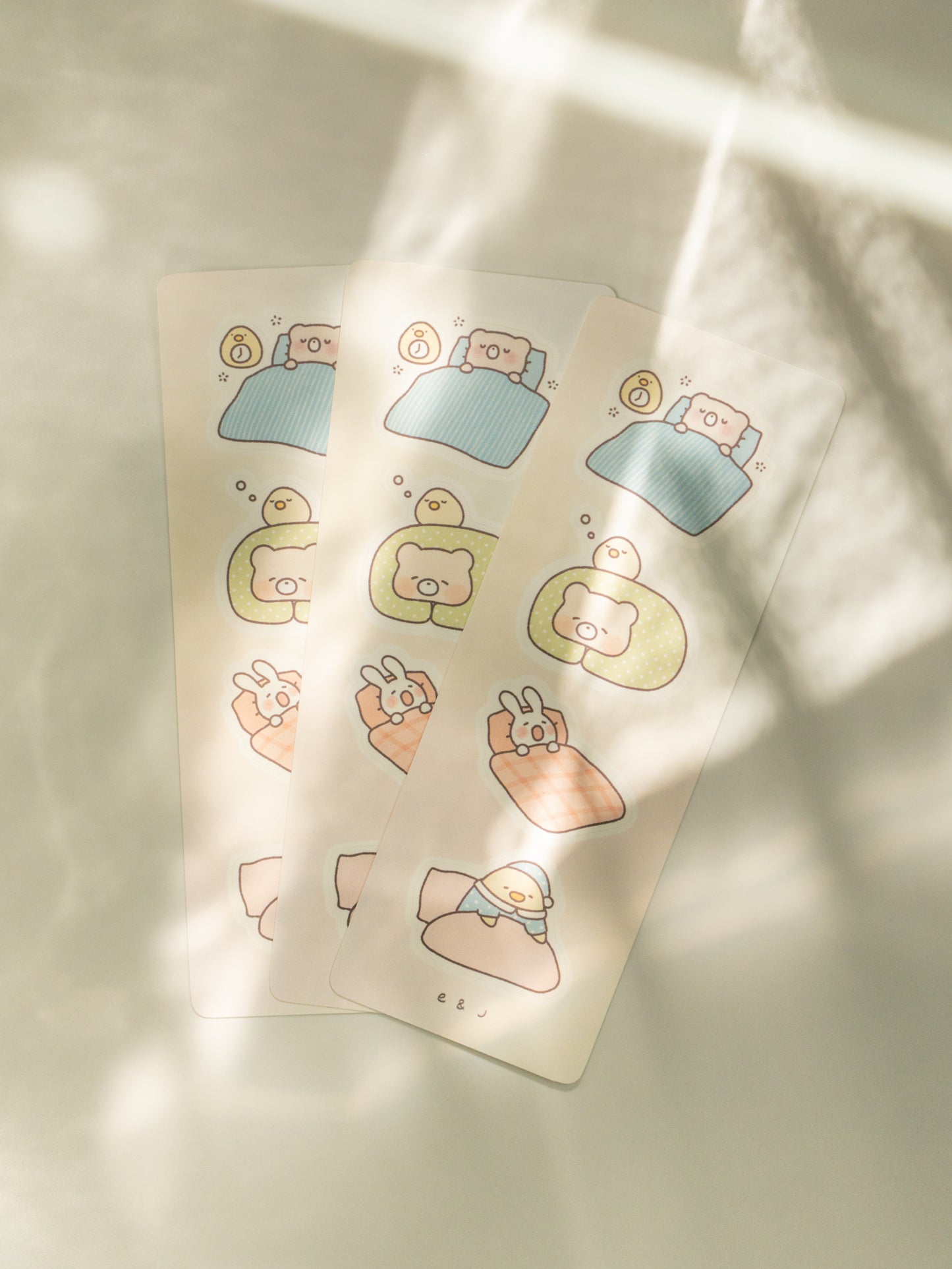 Sleepy Friends Mini Sticker Sheet