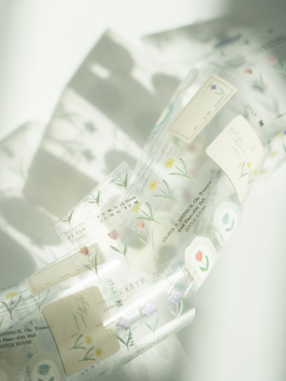 Yohaku Clear Roll Sticker: Garden