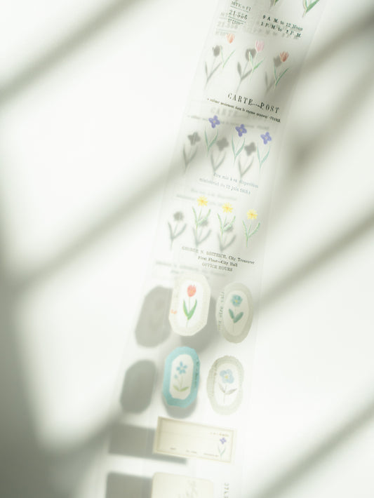 Yohaku Clear Roll Sticker: Garden