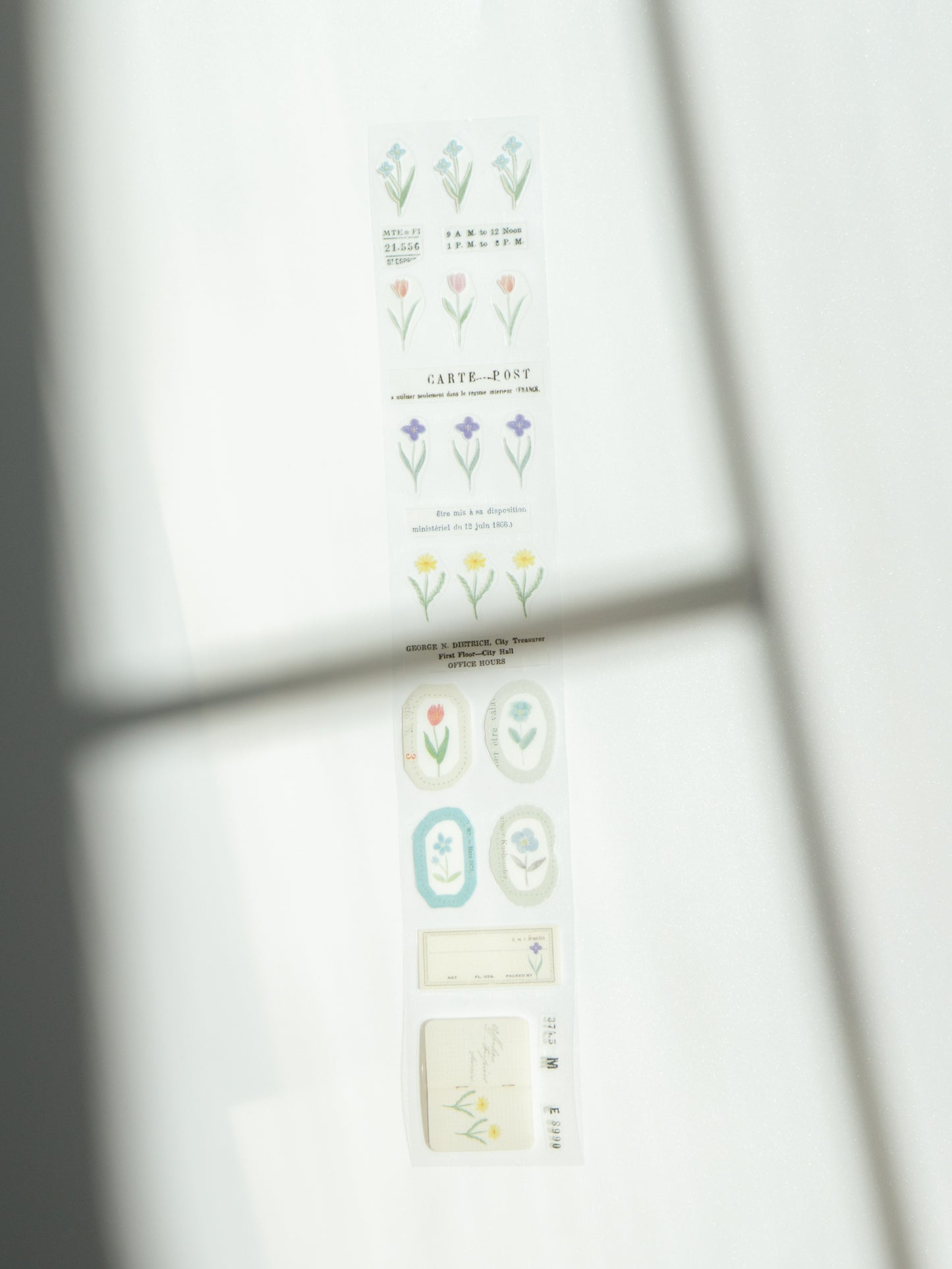 Yohaku Clear Roll Sticker: Garden