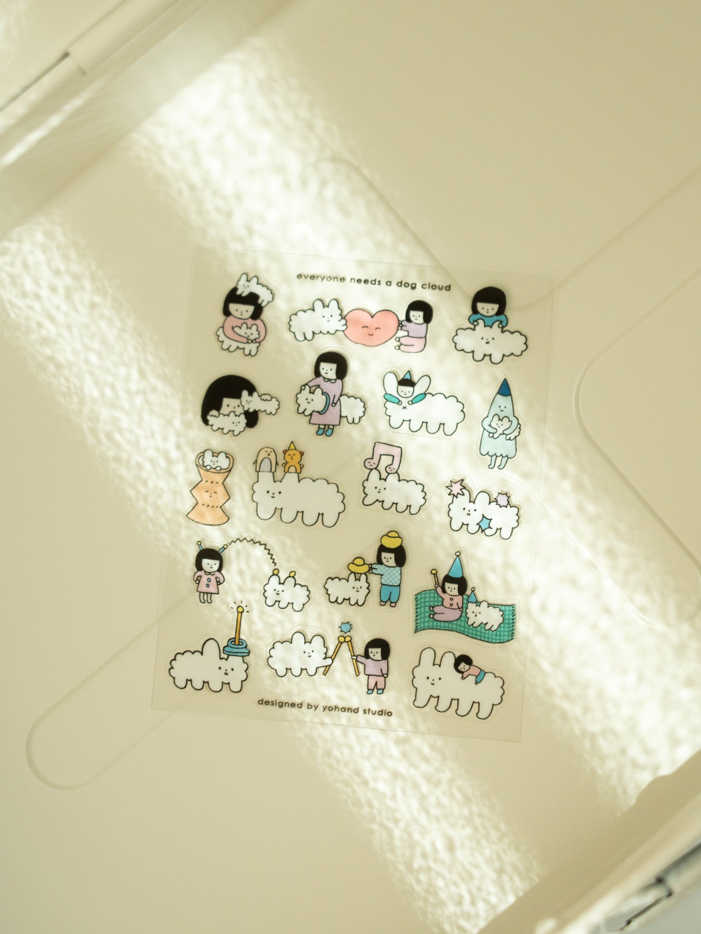 Yohand Studio Clear Sticker Sheet: Dog Cloud Friends