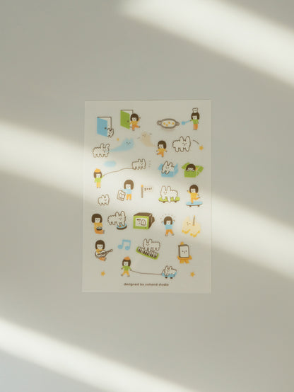 Yohand Studio Print-On Sticker Sheet: Ideal Life