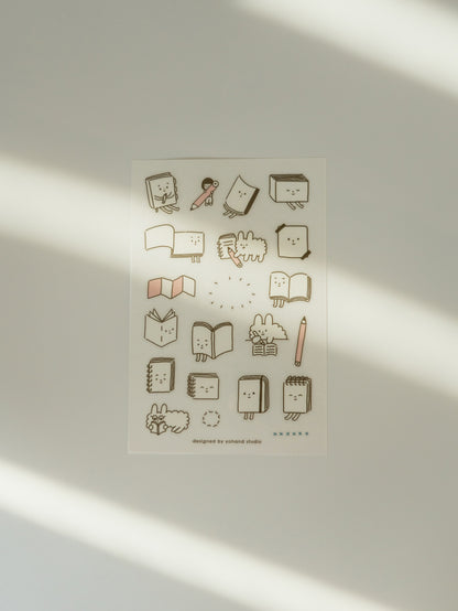 Yohand Studio Print-On Sticker Sheet: Notebooks
