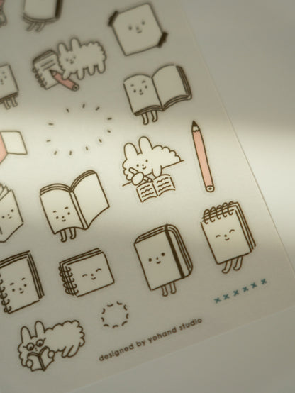 Yohand Studio Print-On Sticker Sheet: Notebooks