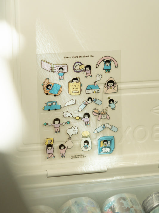 Yohand Studio Clear Sticker Sheet: Inspired Life